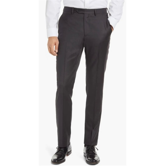 Santorelli Wool Luxury Serge Dress Pants - Picture 1 of 9